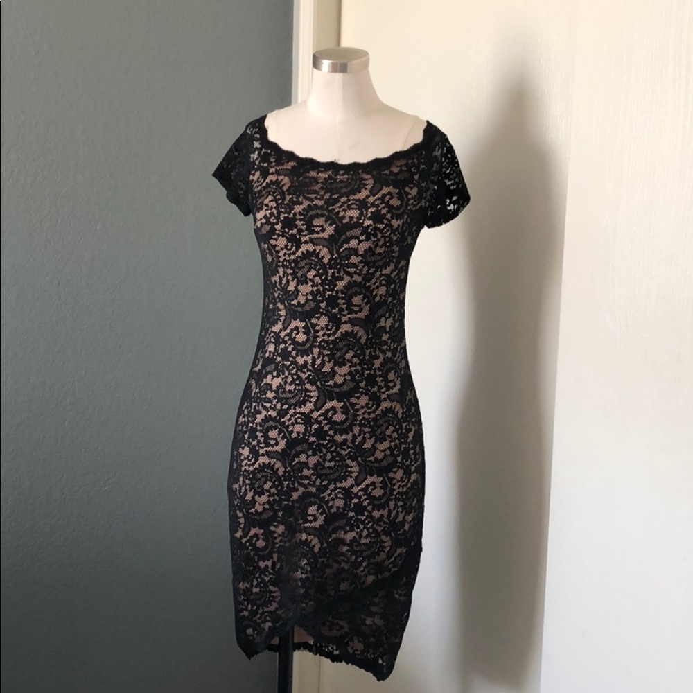 Black lace dress